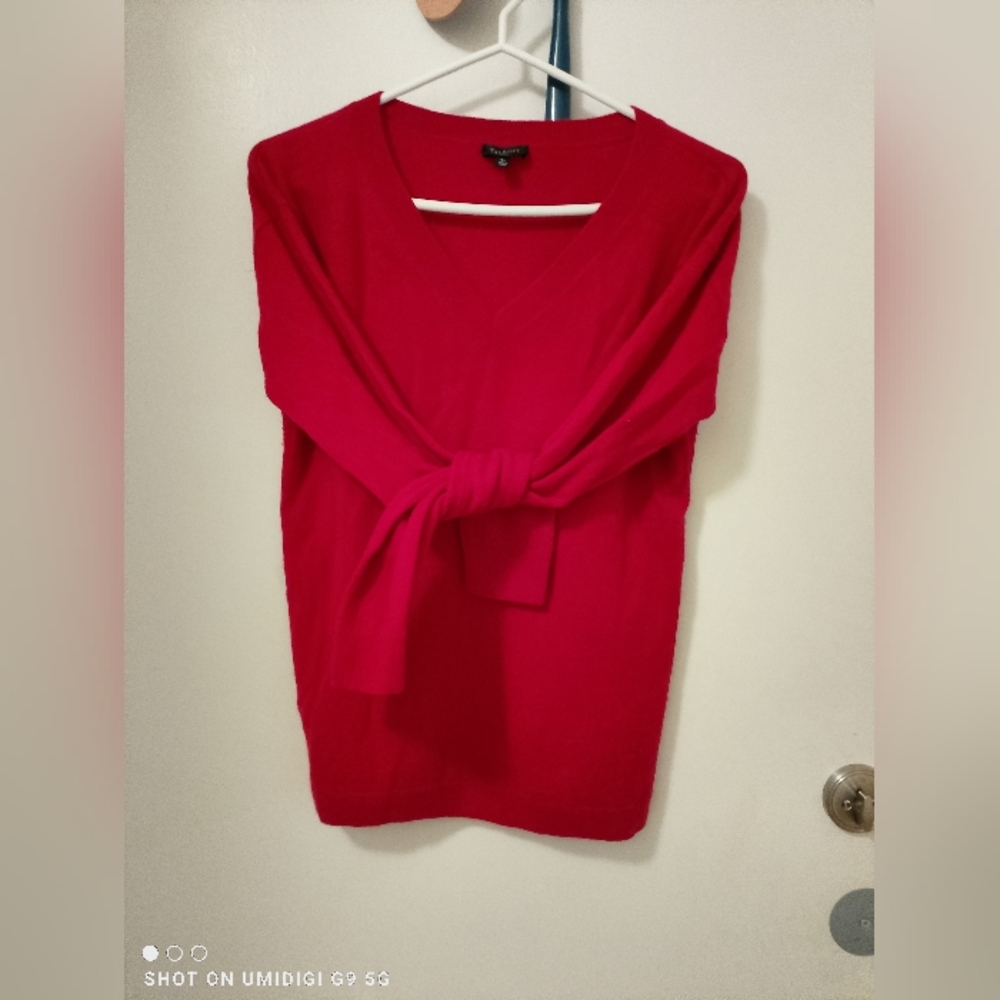 Talbots Red V-Neck Sweater